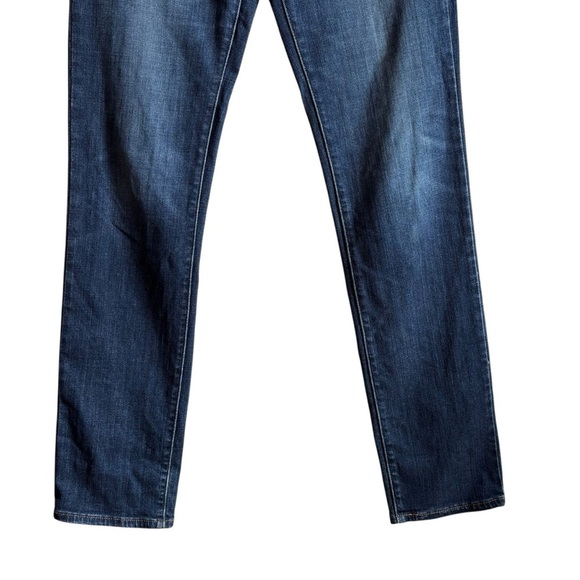 Levi's 724 High Rise Straight Leg Jeans Size 28 Dark Blue Denim - Picture 6 of 16